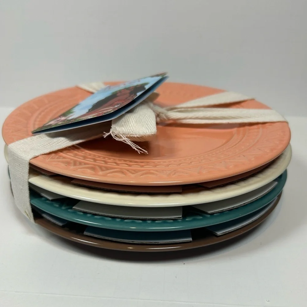 Disney Parks Moana Spotlight Set of Four Stoneware Plates New with Tags